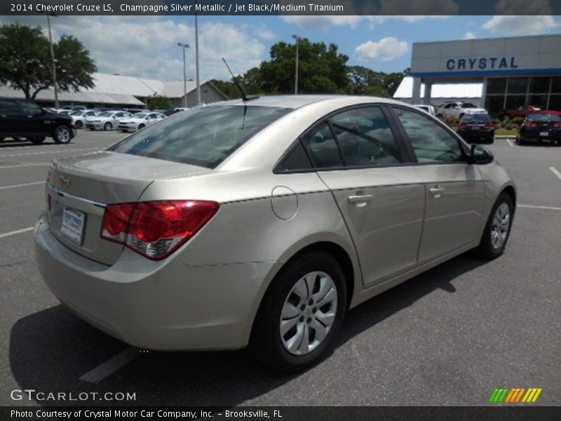 Champagne Silver Metallic / Jet Black/Medium Titanium 2014 Chevrolet Cruze LS