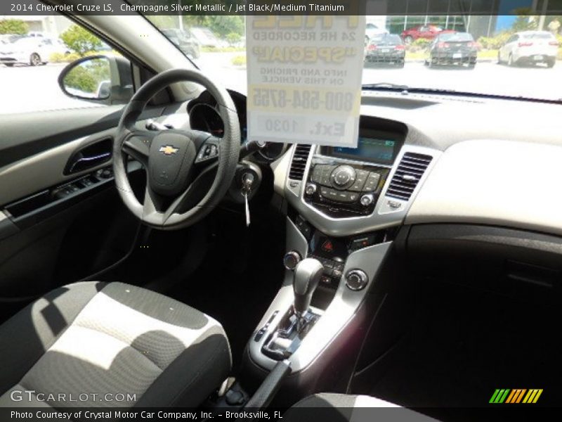 Champagne Silver Metallic / Jet Black/Medium Titanium 2014 Chevrolet Cruze LS