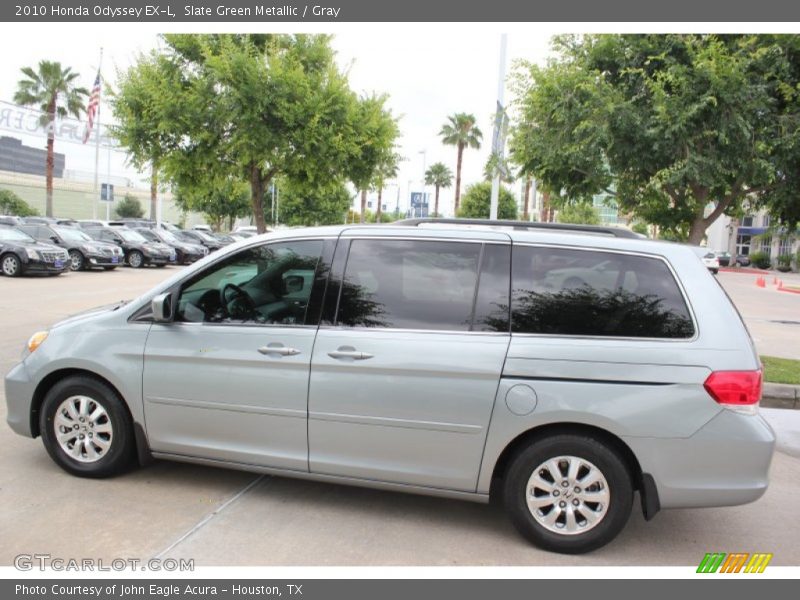 Slate Green Metallic / Gray 2010 Honda Odyssey EX-L