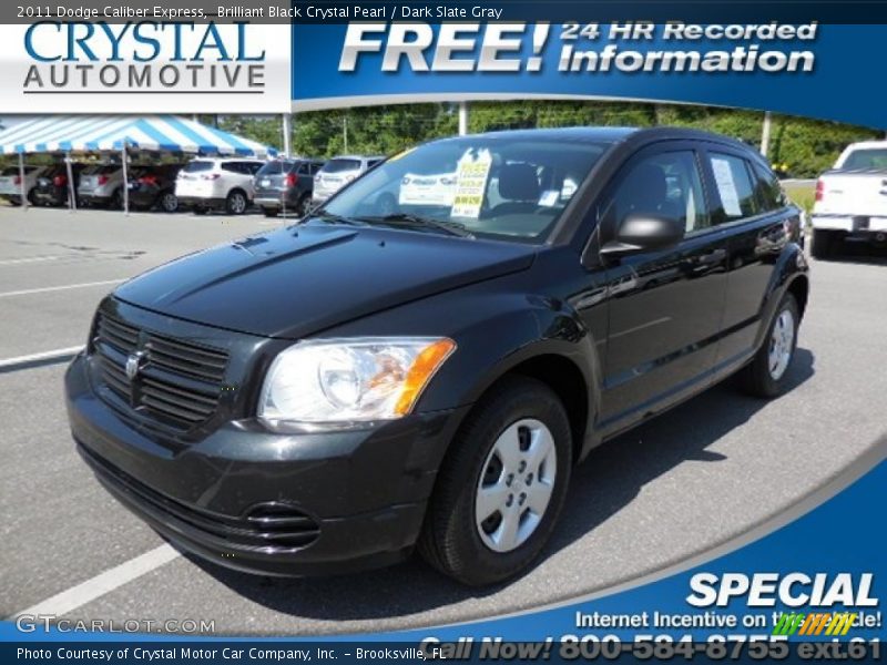 Brilliant Black Crystal Pearl / Dark Slate Gray 2011 Dodge Caliber Express