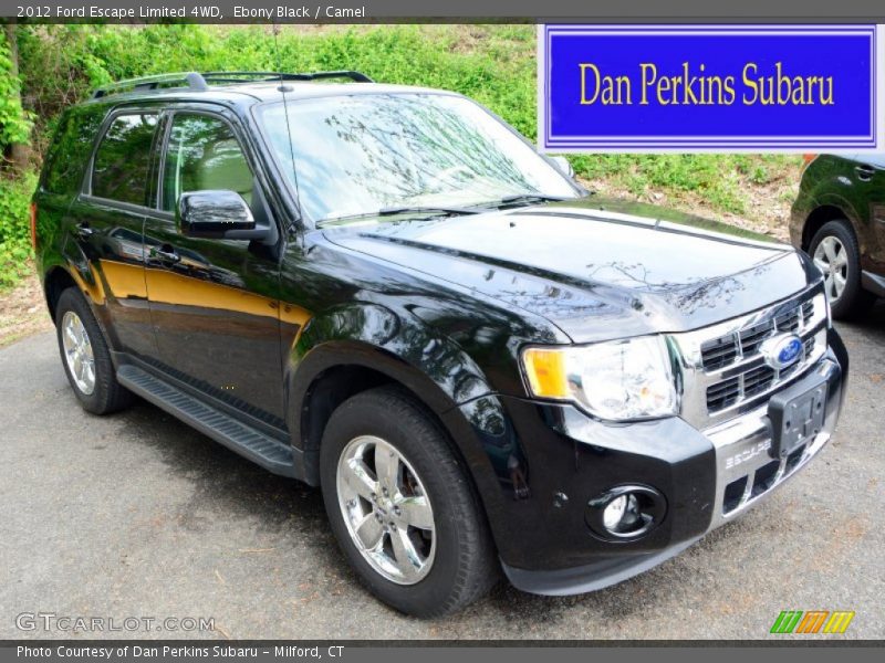 Ebony Black / Camel 2012 Ford Escape Limited 4WD