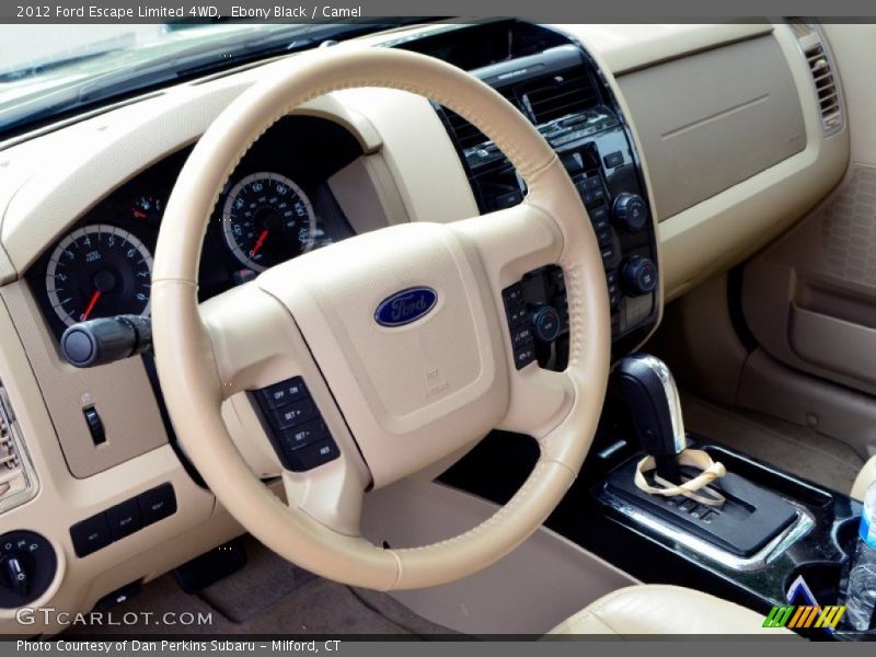 Ebony Black / Camel 2012 Ford Escape Limited 4WD