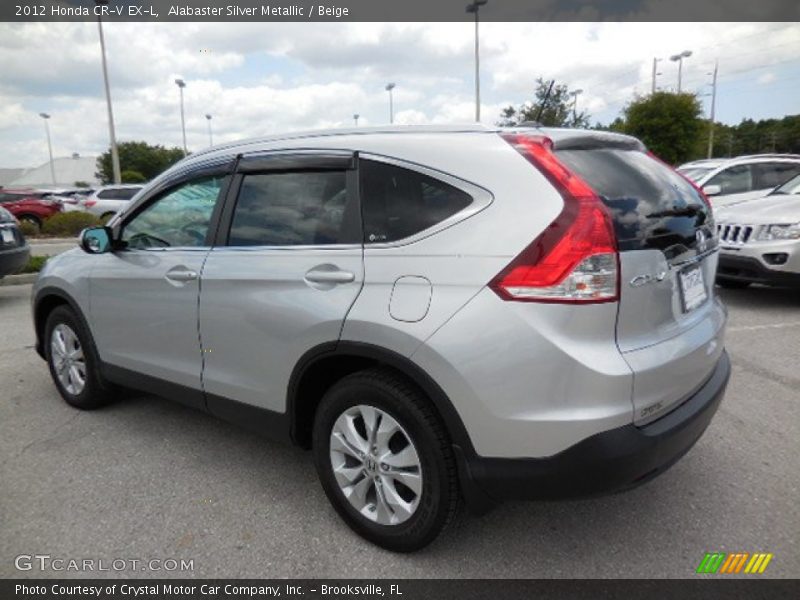 Alabaster Silver Metallic / Beige 2012 Honda CR-V EX-L