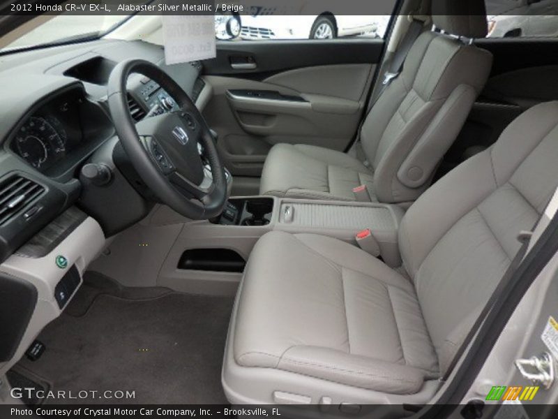 Alabaster Silver Metallic / Beige 2012 Honda CR-V EX-L