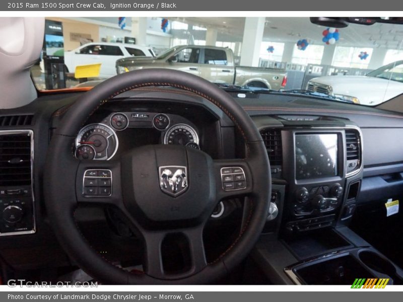 Ignition Orange / Black 2015 Ram 1500 Sport Crew Cab