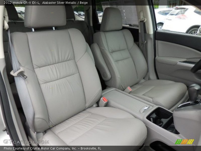 Alabaster Silver Metallic / Beige 2012 Honda CR-V EX-L