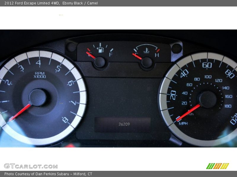 Ebony Black / Camel 2012 Ford Escape Limited 4WD