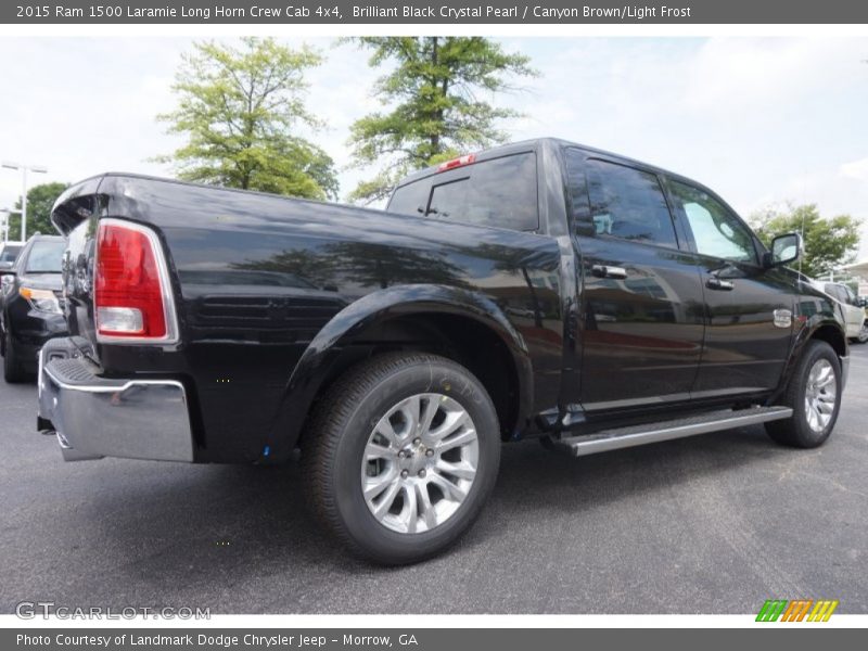 Brilliant Black Crystal Pearl / Canyon Brown/Light Frost 2015 Ram 1500 Laramie Long Horn Crew Cab 4x4