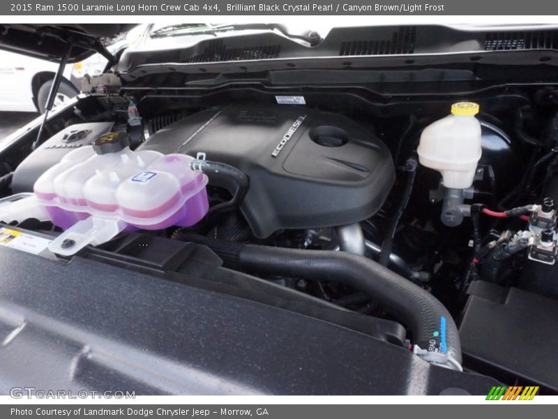 Brilliant Black Crystal Pearl / Canyon Brown/Light Frost 2015 Ram 1500 Laramie Long Horn Crew Cab 4x4