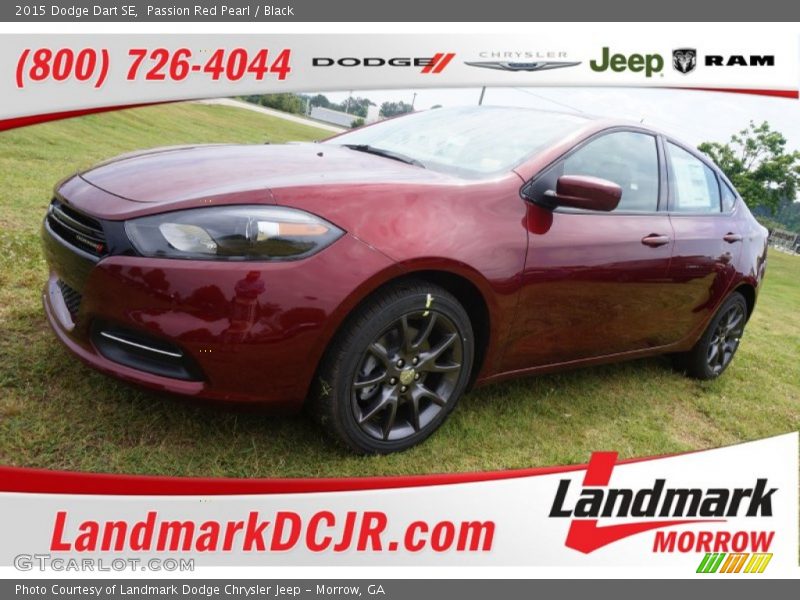 Passion Red Pearl / Black 2015 Dodge Dart SE
