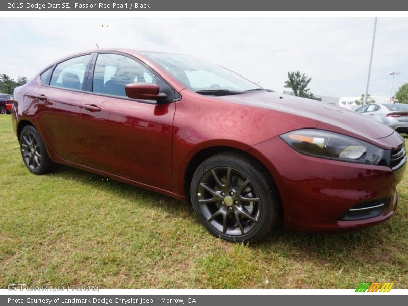 Passion Red Pearl / Black 2015 Dodge Dart SE