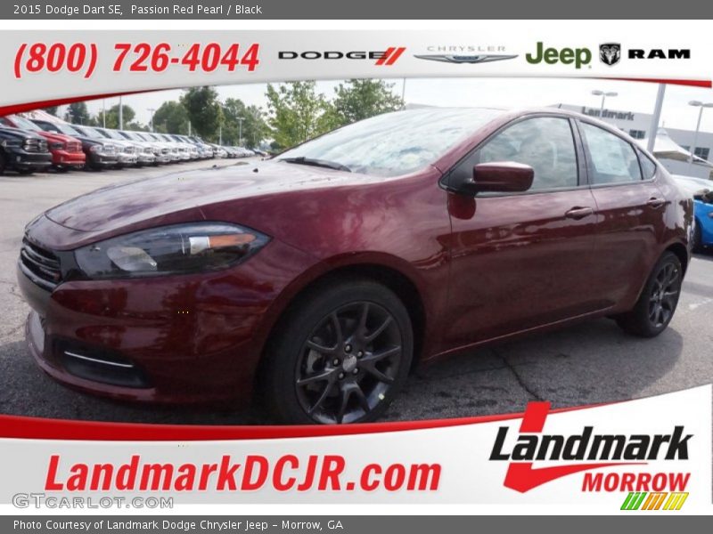 Passion Red Pearl / Black 2015 Dodge Dart SE