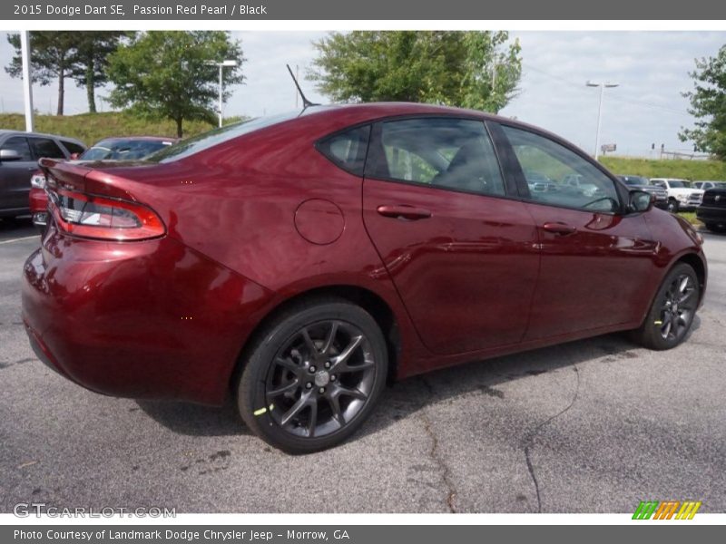 Passion Red Pearl / Black 2015 Dodge Dart SE