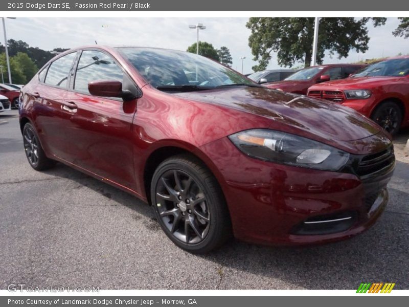 Passion Red Pearl / Black 2015 Dodge Dart SE