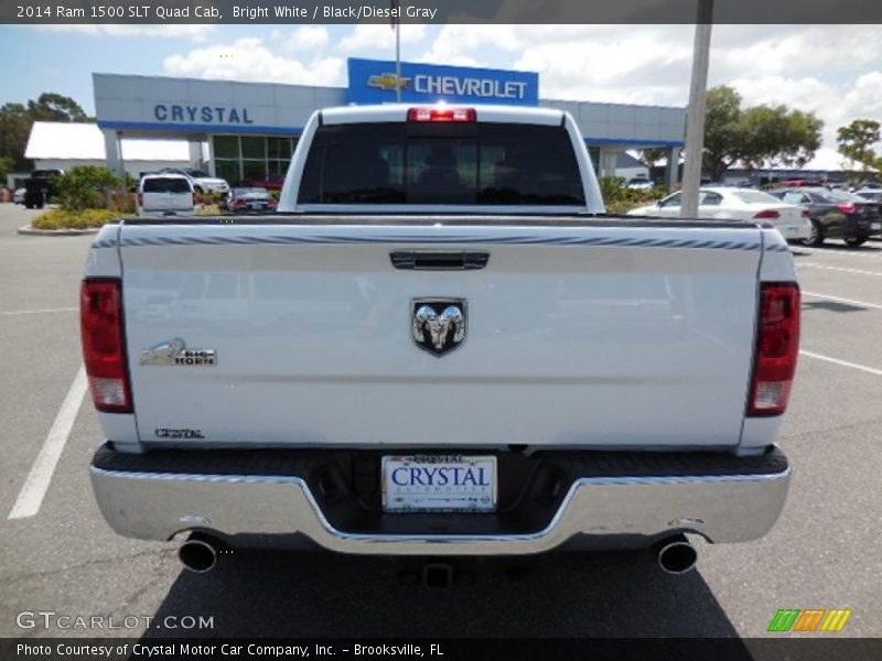 Bright White / Black/Diesel Gray 2014 Ram 1500 SLT Quad Cab