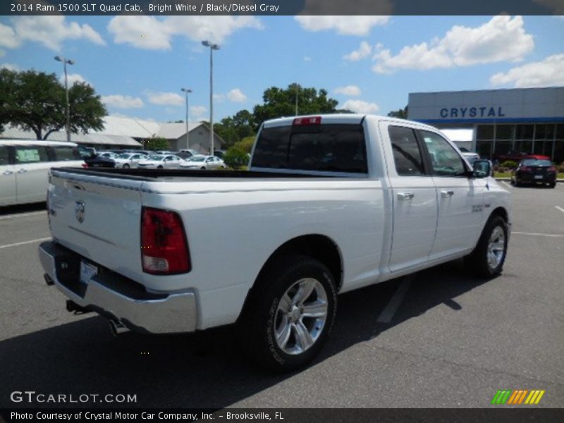 Bright White / Black/Diesel Gray 2014 Ram 1500 SLT Quad Cab