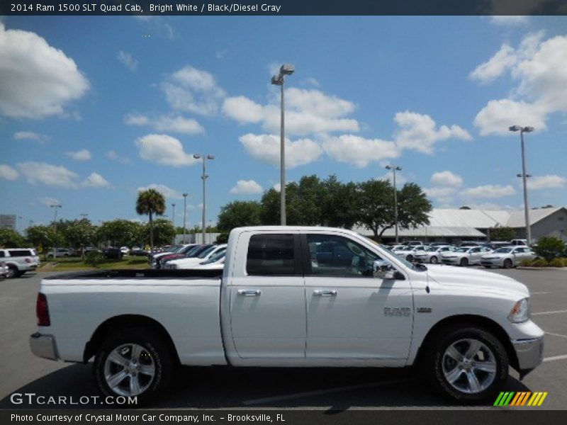 Bright White / Black/Diesel Gray 2014 Ram 1500 SLT Quad Cab