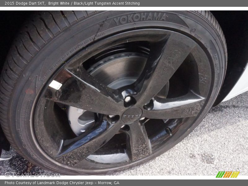 Bright White / Black/Light Tungsten Accent Stitching 2015 Dodge Dart SXT
