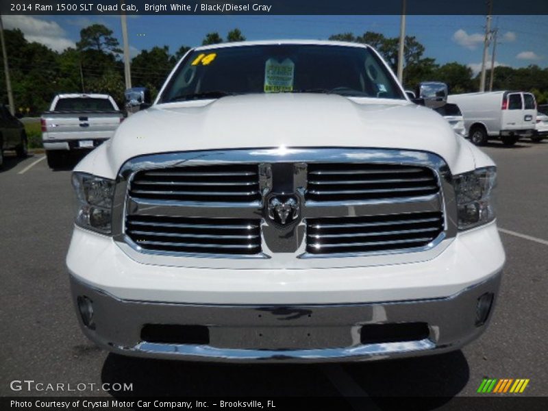 Bright White / Black/Diesel Gray 2014 Ram 1500 SLT Quad Cab