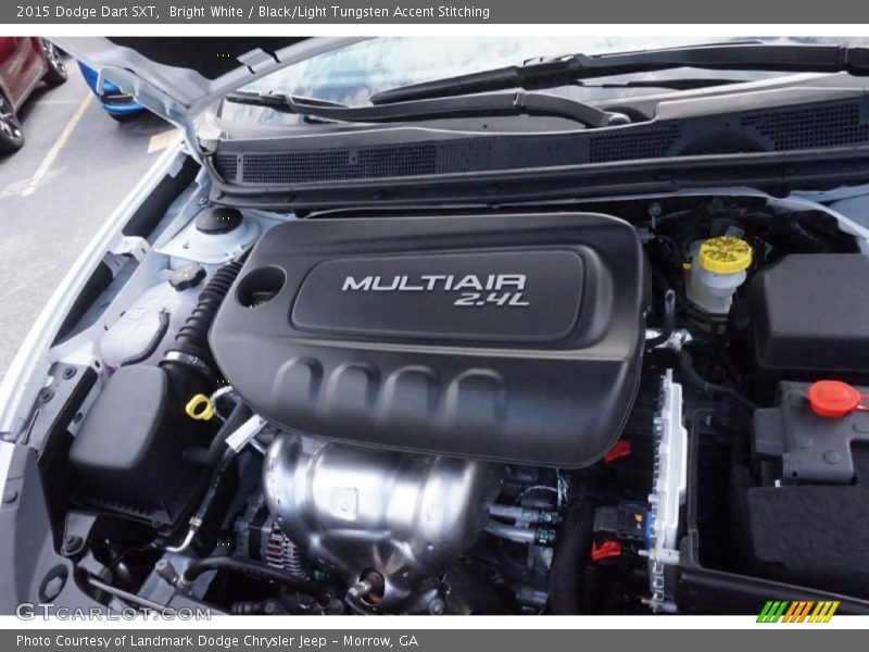 Bright White / Black/Light Tungsten Accent Stitching 2015 Dodge Dart SXT