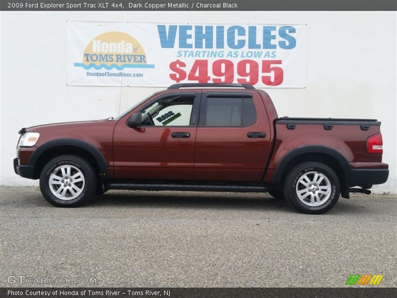 Dark Copper Metallic / Charcoal Black 2009 Ford Explorer Sport Trac XLT 4x4