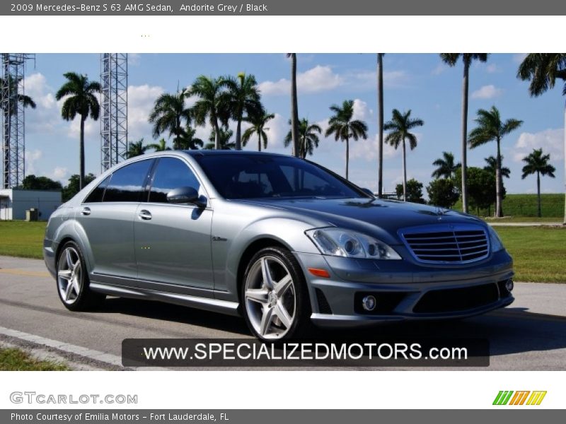 Andorite Grey / Black 2009 Mercedes-Benz S 63 AMG Sedan