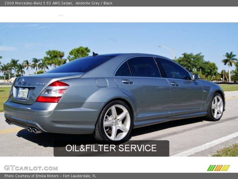 Andorite Grey / Black 2009 Mercedes-Benz S 63 AMG Sedan