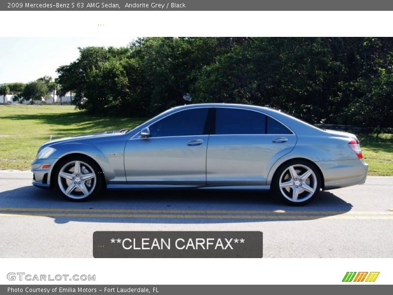 Andorite Grey / Black 2009 Mercedes-Benz S 63 AMG Sedan