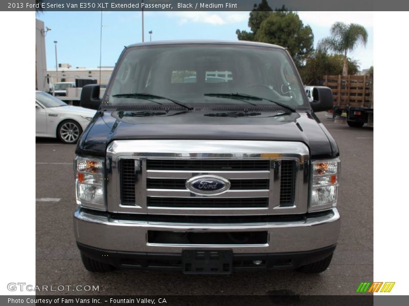 Black / Medium Flint 2013 Ford E Series Van E350 XLT Extended Passenger