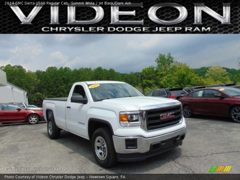 Summit White / Jet Black/Dark Ash 2014 GMC Sierra 1500 Regular Cab