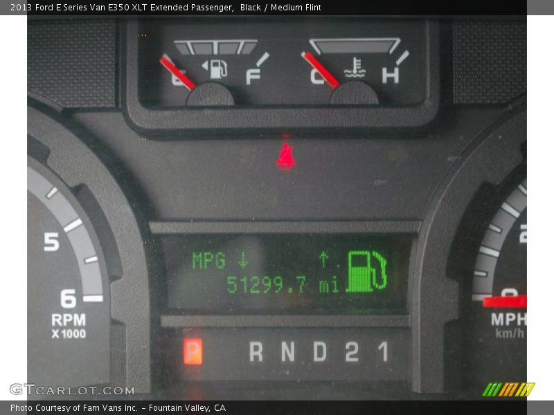 Black / Medium Flint 2013 Ford E Series Van E350 XLT Extended Passenger