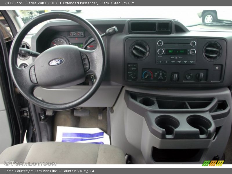 Black / Medium Flint 2013 Ford E Series Van E350 XLT Extended Passenger
