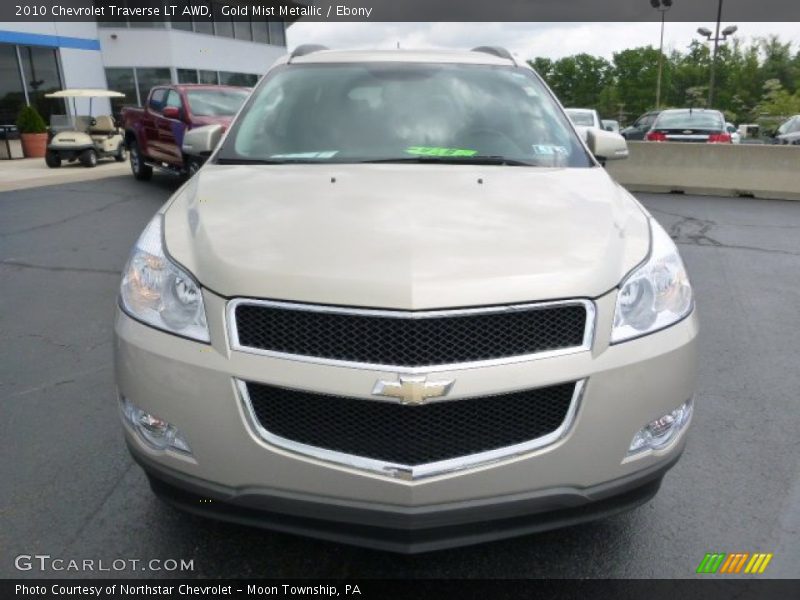 Gold Mist Metallic / Ebony 2010 Chevrolet Traverse LT AWD