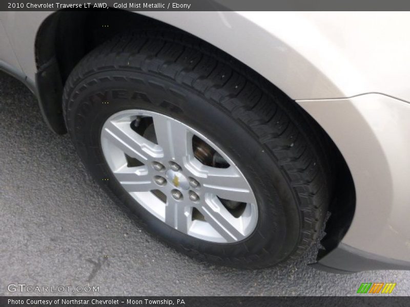 Gold Mist Metallic / Ebony 2010 Chevrolet Traverse LT AWD