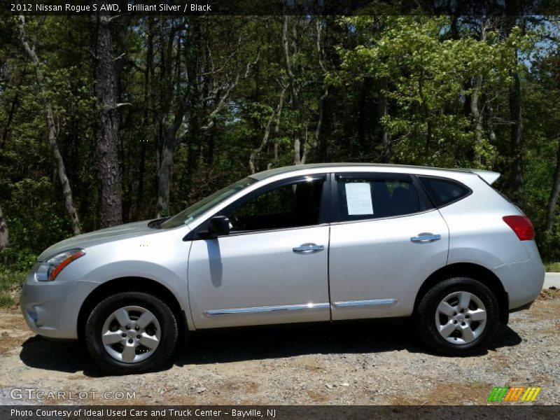 Brilliant Silver / Black 2012 Nissan Rogue S AWD