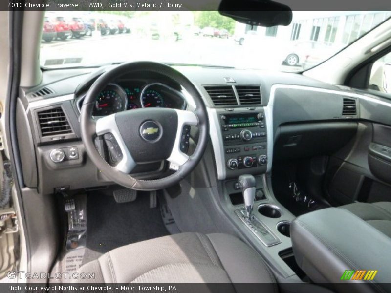 Gold Mist Metallic / Ebony 2010 Chevrolet Traverse LT AWD