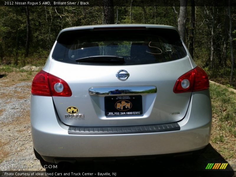 Brilliant Silver / Black 2012 Nissan Rogue S AWD