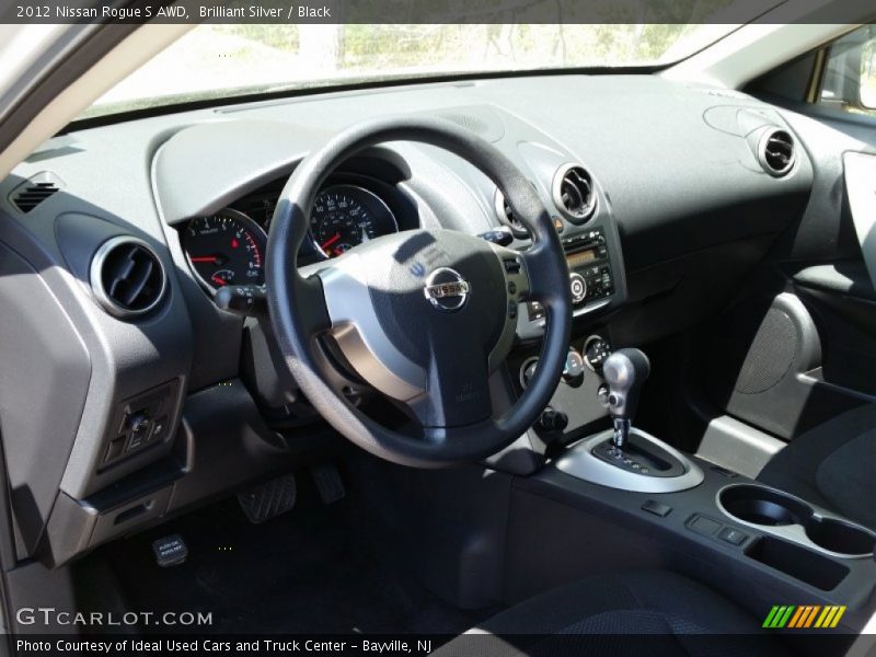 Brilliant Silver / Black 2012 Nissan Rogue S AWD