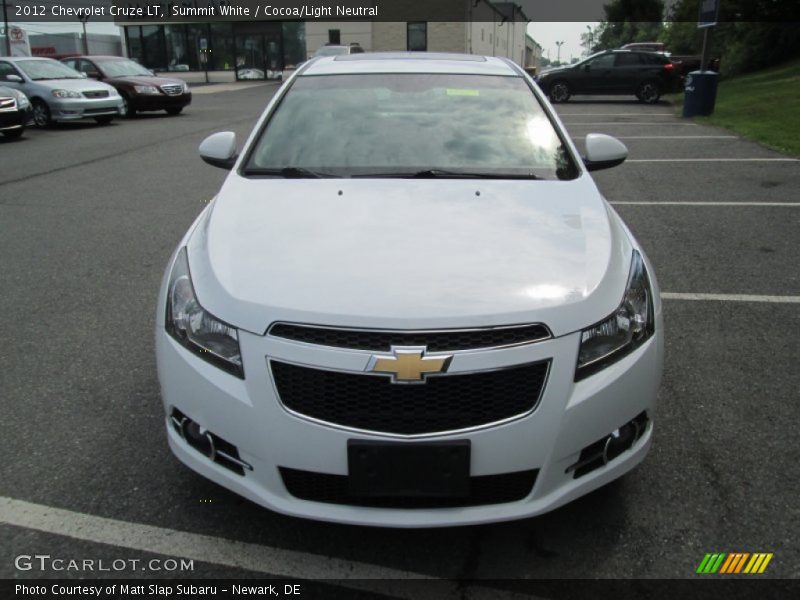 Summit White / Cocoa/Light Neutral 2012 Chevrolet Cruze LT