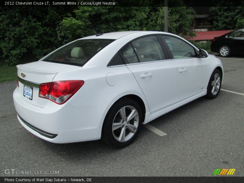 Summit White / Cocoa/Light Neutral 2012 Chevrolet Cruze LT