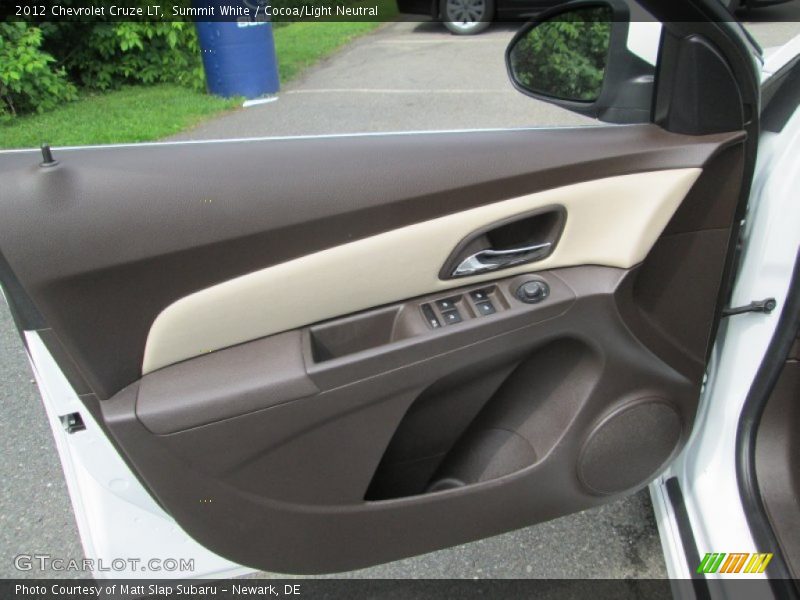 Summit White / Cocoa/Light Neutral 2012 Chevrolet Cruze LT