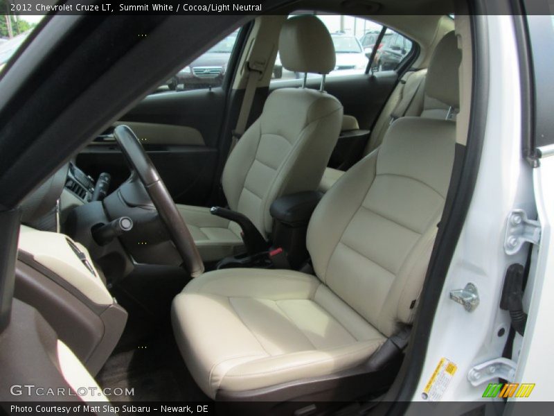 Summit White / Cocoa/Light Neutral 2012 Chevrolet Cruze LT