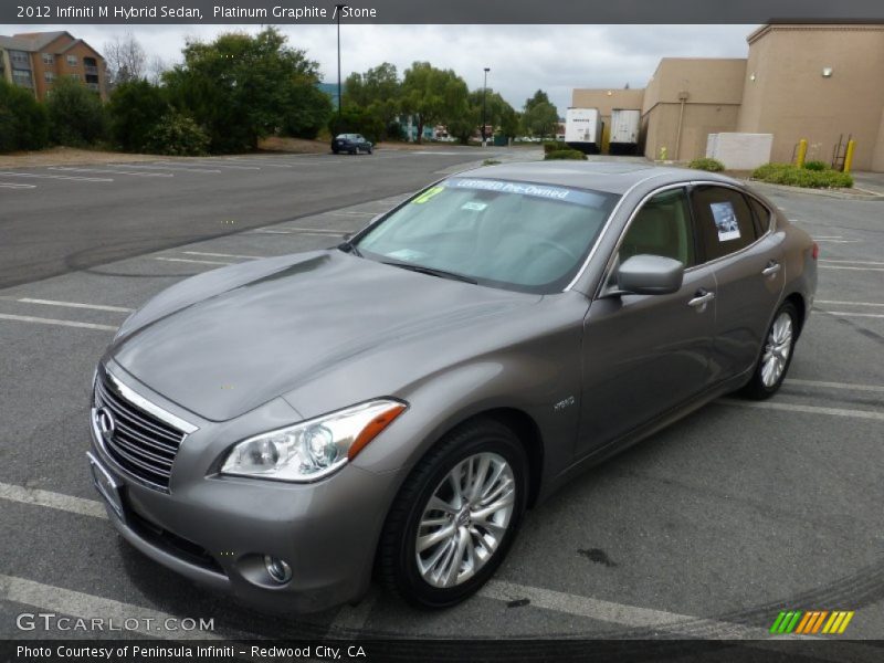 Platinum Graphite / Stone 2012 Infiniti M Hybrid Sedan