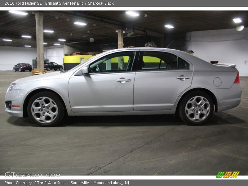 Brilliant Silver Metallic / Charcoal Black 2010 Ford Fusion SE