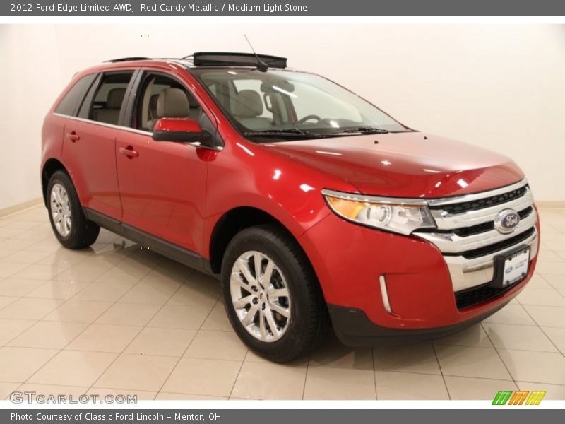 Red Candy Metallic / Medium Light Stone 2012 Ford Edge Limited AWD