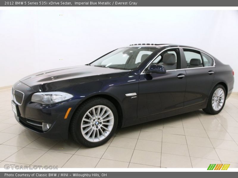 Imperial Blue Metallic / Everest Gray 2012 BMW 5 Series 535i xDrive Sedan