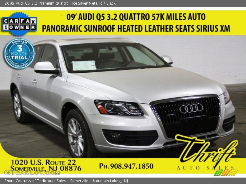 Ice Silver Metallic / Black 2009 Audi Q5 3.2 Premium quattro