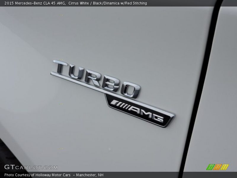 Cirrus White / Black/Dinamica w/Red Stitching 2015 Mercedes-Benz CLA 45 AMG