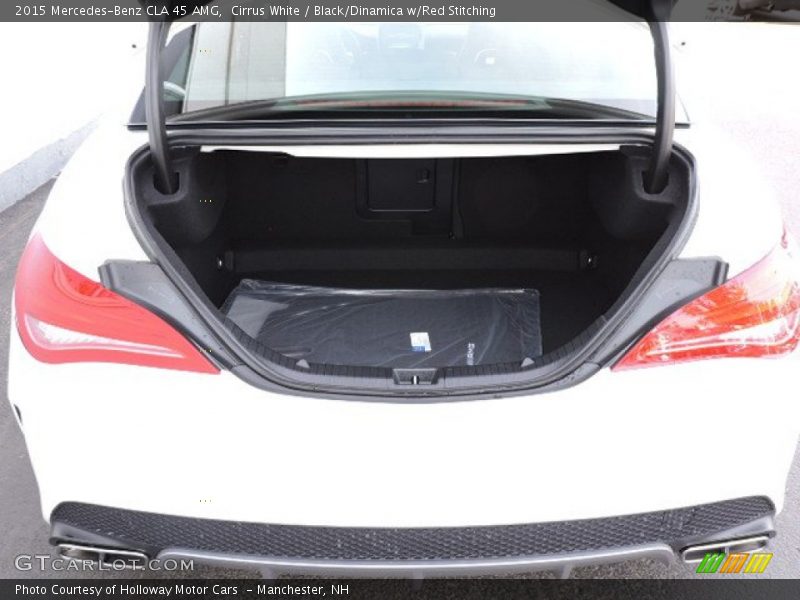 Cirrus White / Black/Dinamica w/Red Stitching 2015 Mercedes-Benz CLA 45 AMG
