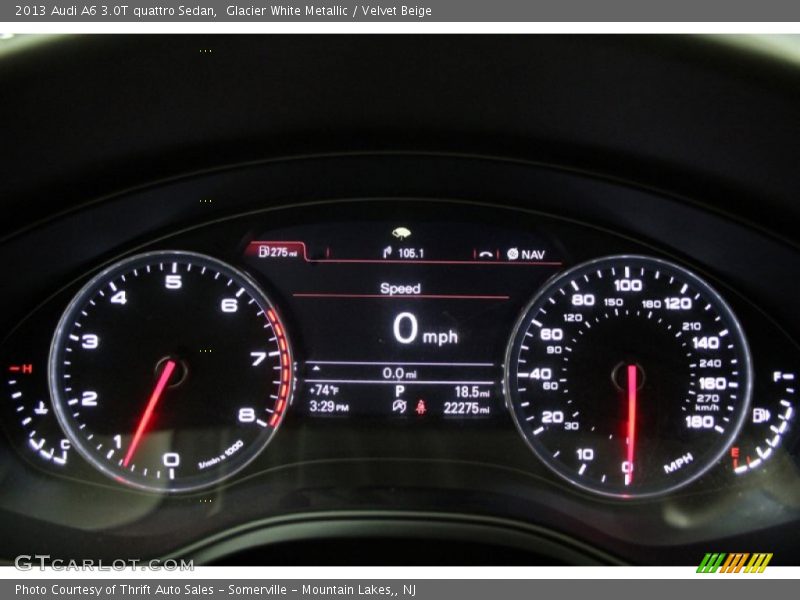 Glacier White Metallic / Velvet Beige 2013 Audi A6 3.0T quattro Sedan